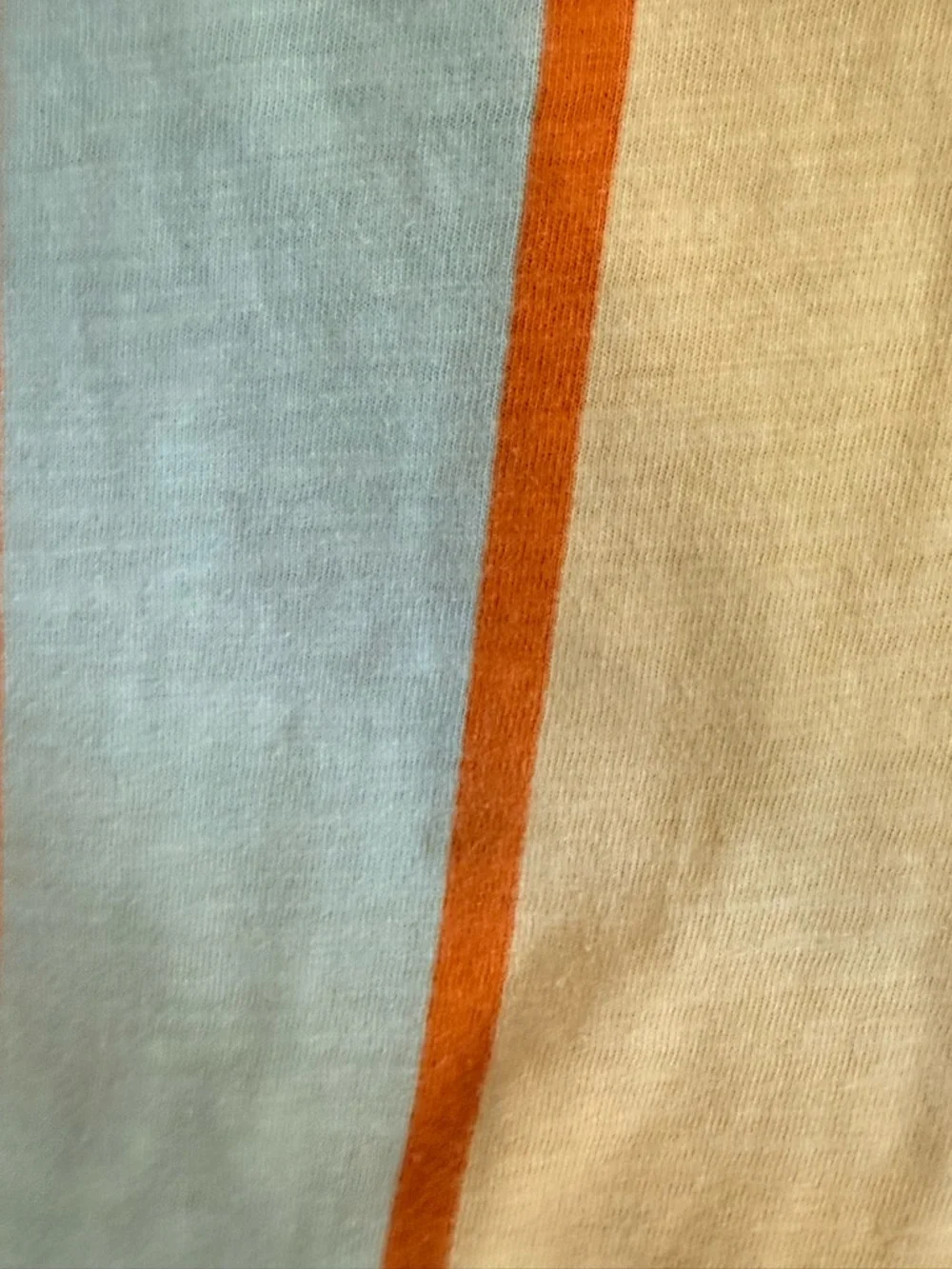Guess Striped Short-Sleeve Tee in Orange, Light Blue & Cream - Picture 11 of 11